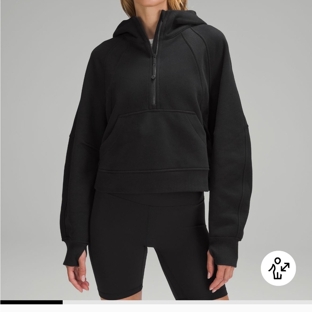 black half zip lululemon scuba!